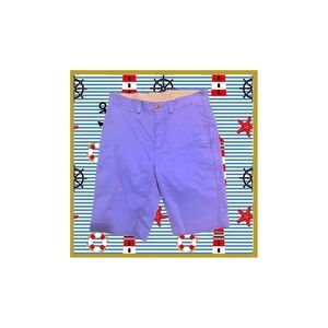 Brooks Brothers Royal Blue Flat-front Chino Cotton Mens's Shorts